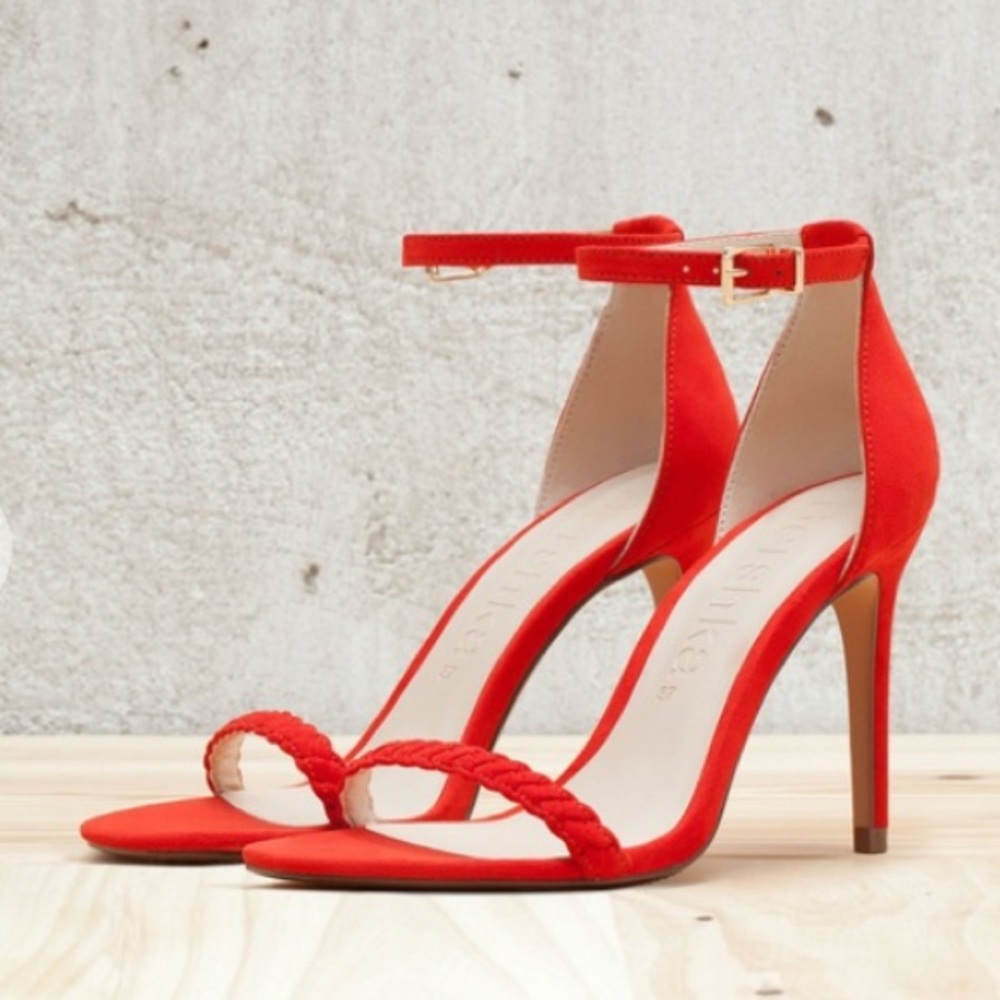 Bershka braided heeled sandals
